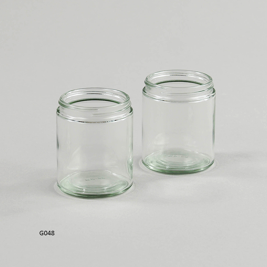 Glass Jar: 6 oz. Straight Sided Flint Jar  Glass Jar: 6 oz. Straight Sided  Flint Jar