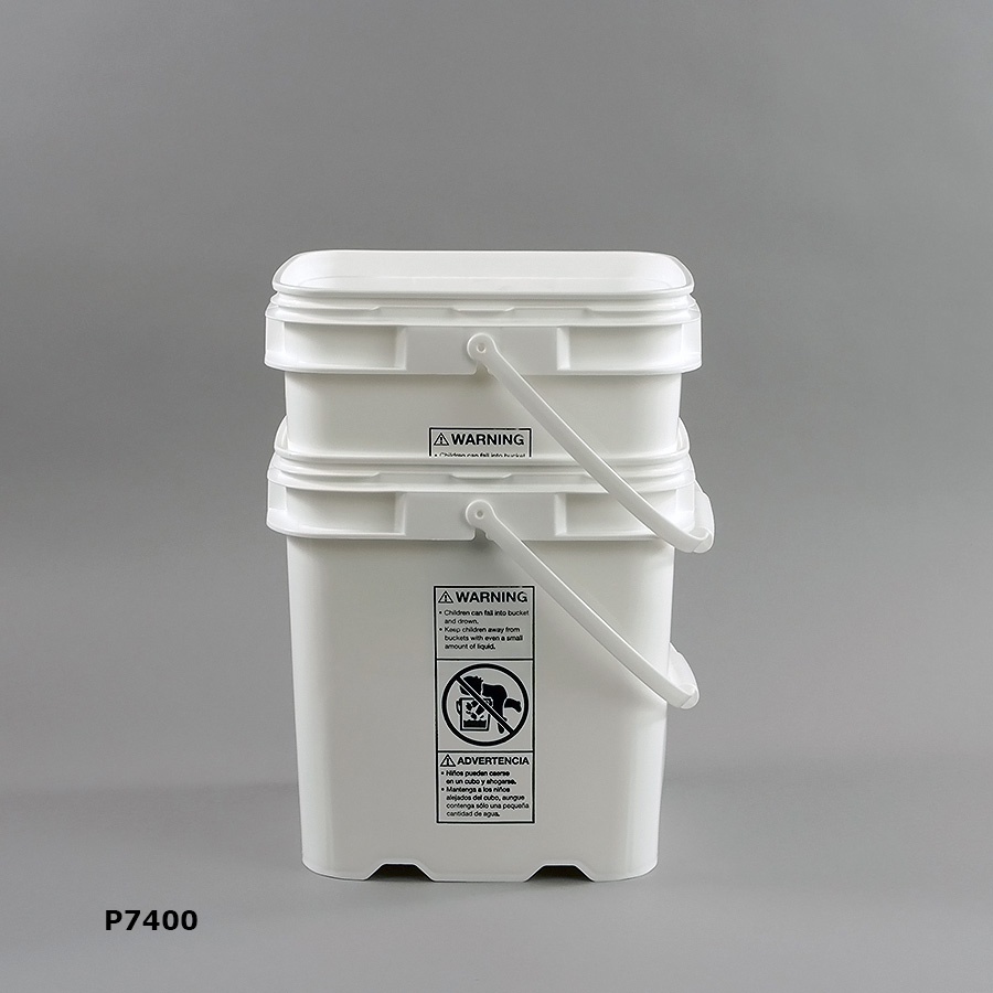 Pail/Bucket, 3.5 Gallon, Poly Plastic, Ropak, INDUSTRIAL CONTAINER